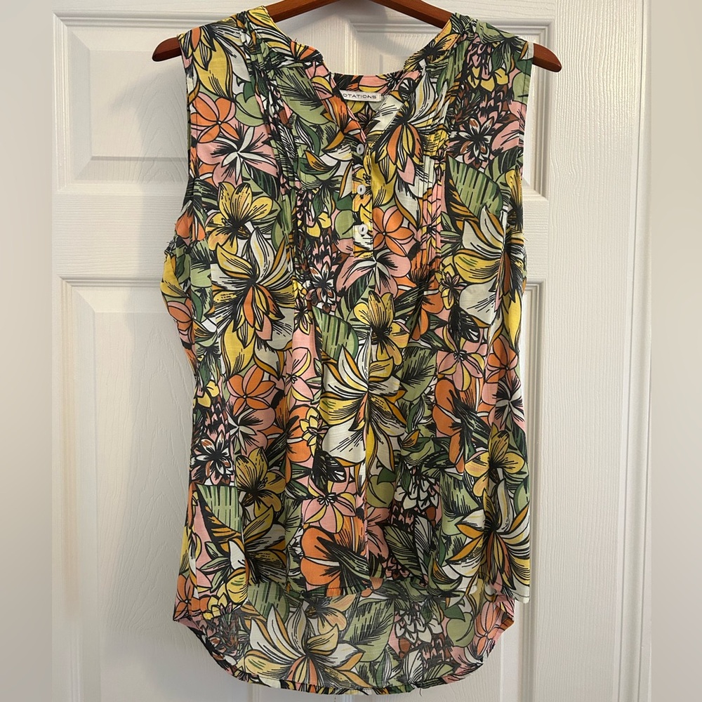Notations sleeveless top size 16